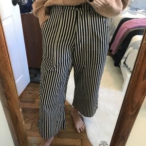 Wide Leg Striped Corduroy pants